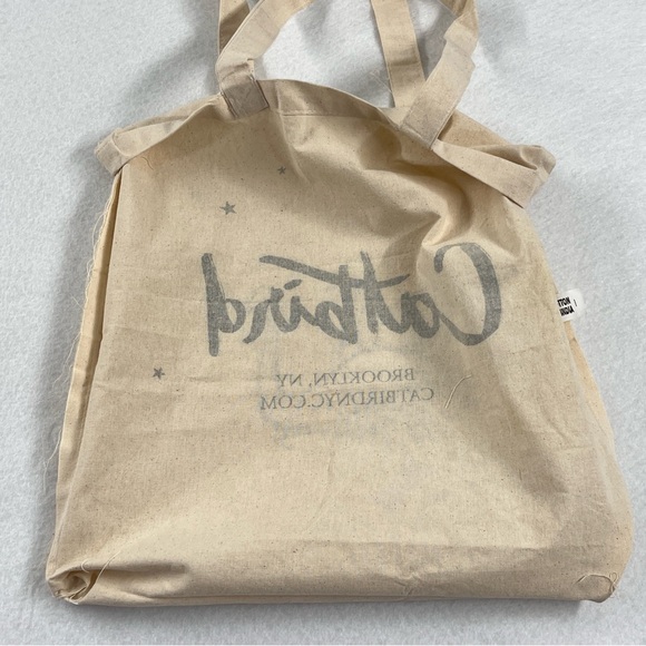 CATBIRD NYC Classic Cotton Tote Bag 14" x 15" Jewelry as Poetry Swan Heart Tote - Picture 9 of 16
